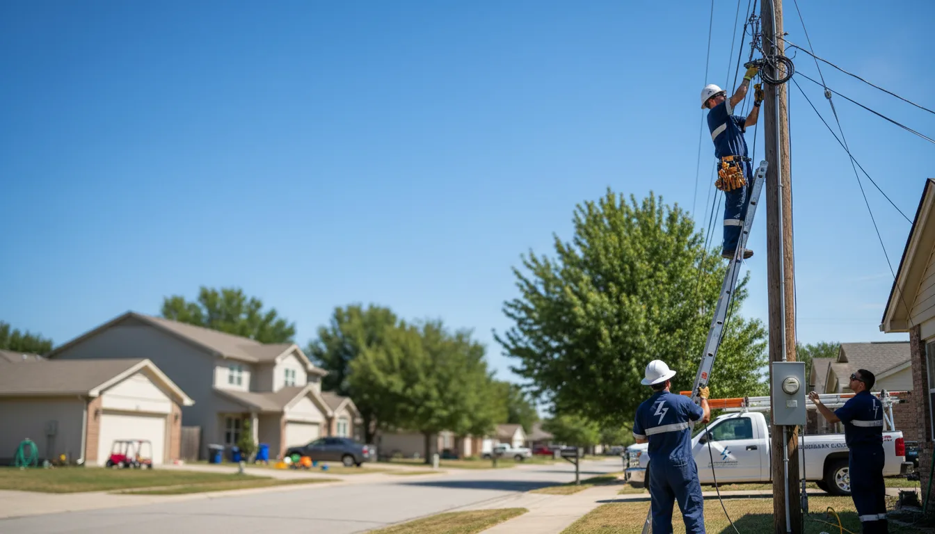 Residential electrician providing installation services in Bland, MO